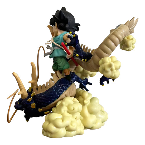 Figura Dragon Ball Goku Niño Y Shenlong En Pose 15cm