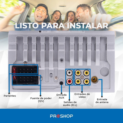 Imagen 9 de 10 de Stereo Auto Estereo Doble Din Pantalla Tactil Mirrorlink