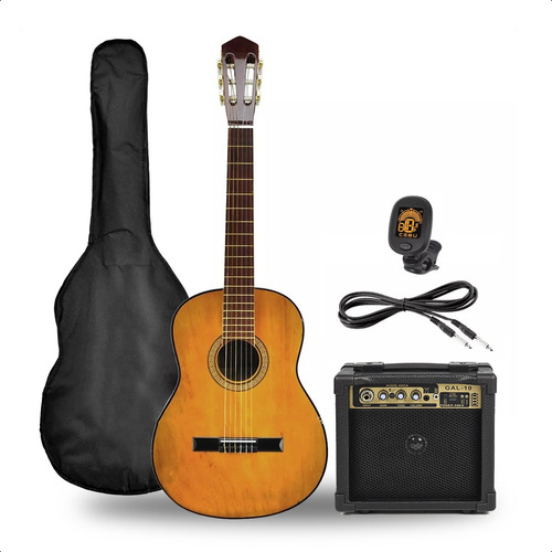 Guitarra Criolla Electroacustica + Ampli 10w Afinador Funda