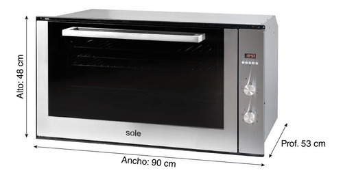 Horno Empotrable Eléctrico Sole Luxe 90 Cm Nuevo En Caja 