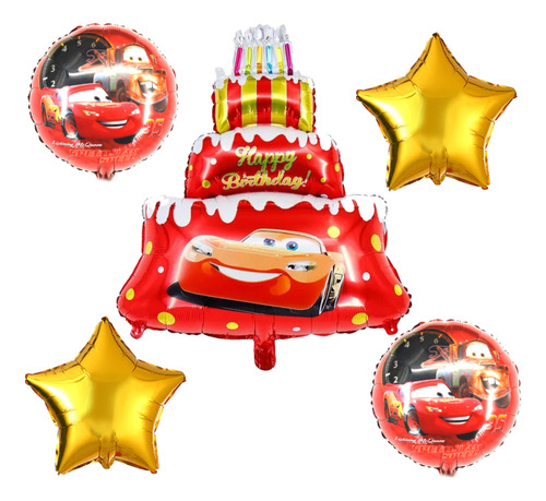 Set Globos Cars Decoración Cumpleaños