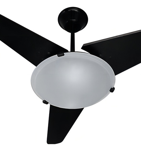 Ventilador de techo negro Samatra, 3 aspas, 130 W, Tron, 220 V, diámetro 1020 mm, material de la hoja: MDF