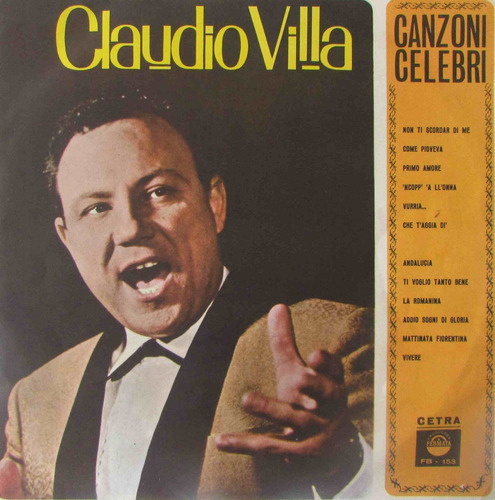 Lp Claudio Villa - Canzoni Celebri - Fermata -  Qn Quase Nov