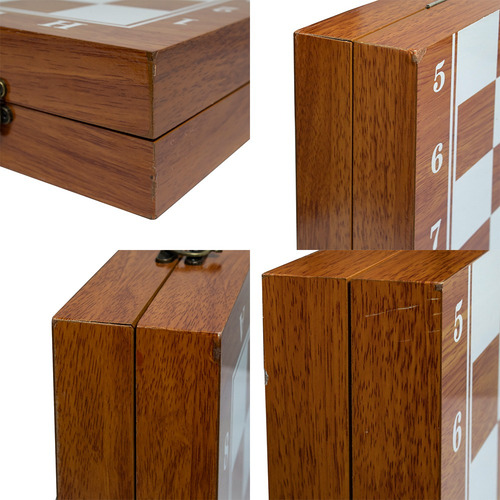 Ajedrez Piezas De Madera Juego De Mesa Familiar Con Detalle (Usado)