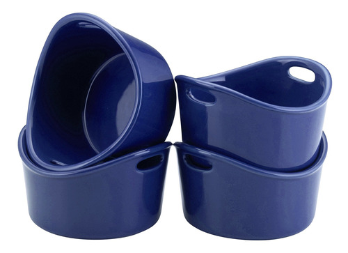 Rachael Ray Juego De 4 Ramekin (cerámica, Diseño De Burbujas