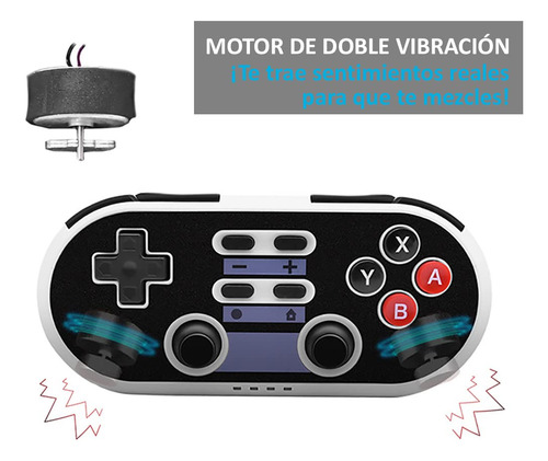 Controlador Inalámbrico Bluetooth Gamepad Retro Recargable