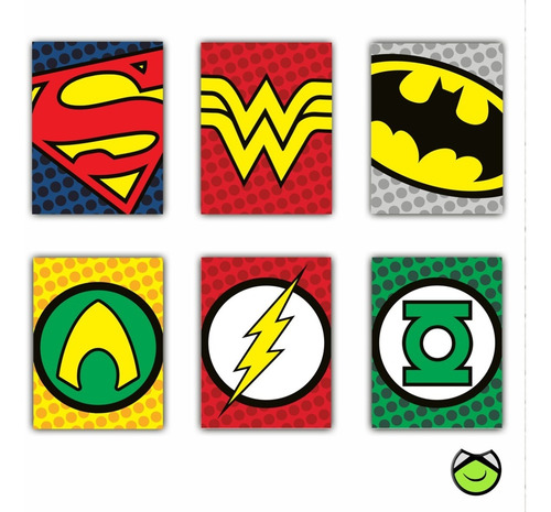 Retablos Mdf Superheroes X 6 + Envio Gratis