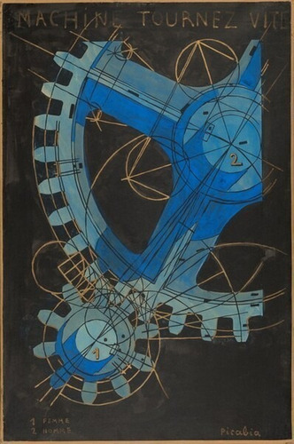 Poster Retrô Picabia - Machine Tournez - Decor 33 Cm X 48 Cm