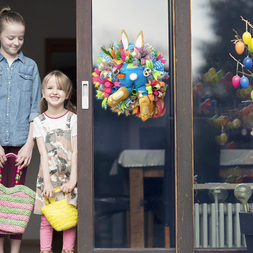 Corona De Pascua For Puerta Delantera De Conejo De Pascua