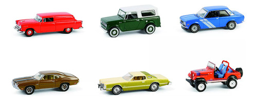 Greenlight Vintage Ad Cars S11 Coleccion Completa De 6 Pzas. Color