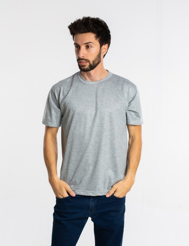 Imagem 2 de 5 de 7 Camisetas Mescla Pv Malha Fria 67% Poliéster 33% Viscose