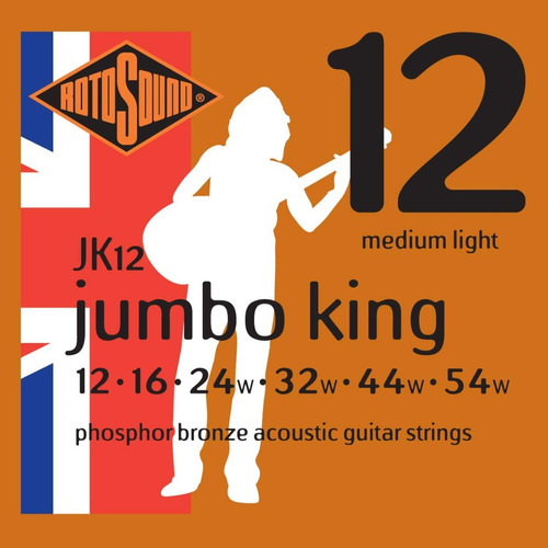 Encordado Rotosound Guitarra Acustica  Jk12 - 12-54 Bronze P