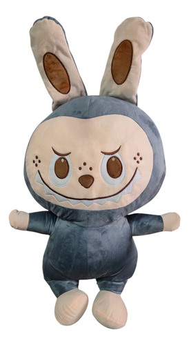 Peluche Labubu Super Grande Con Manta Importados Bellisimos Gris