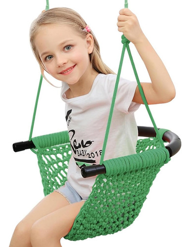 Columpio Para Niños Pequeños Tejido A Mano Cuerdas Ajustable