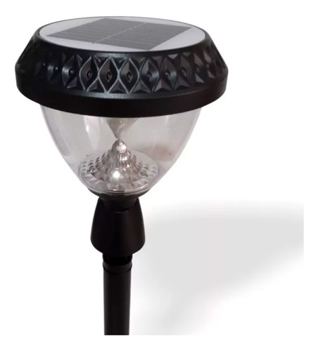 Farol De Piso Solar Led 10w Rgb Farola Con Control Exterior Estructura Negro