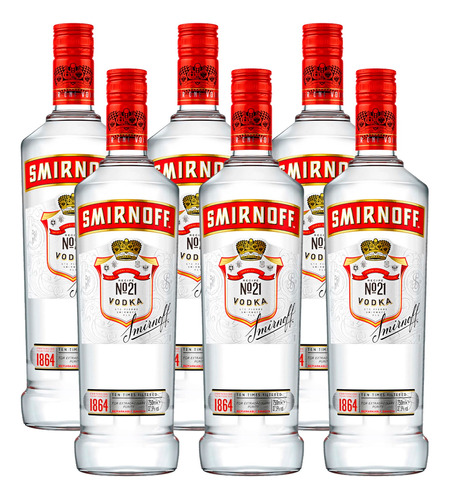 Vodka Smirnoff Nº 21 750ml 6 Unidades