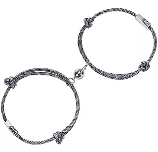 Pulseras Del Amor Pareja Imán Hombre Mujer Magneticas X2