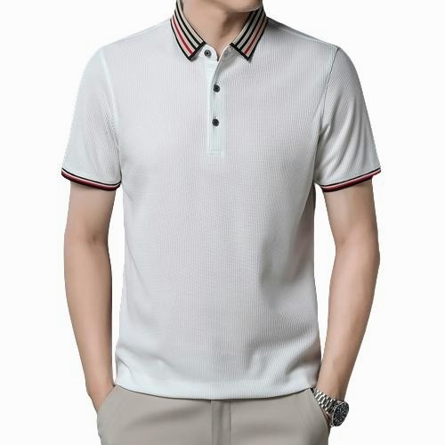 Playera Tipo Polo Casual Camiseta Moda Para Hombre Slim Fit