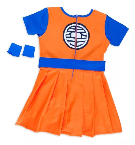 Fantasia Roupa Infantil Curta Goku Dragon Ball Com Acessório