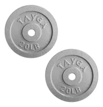 Comprar Par Discos 20 Lb C\u002Fu Barras O Mancuernas Tayga 30 Mm Acero
