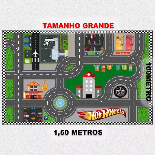 Pista Para Carrinhos Hot Wheels Grande Cidade - 1,80x1,20m