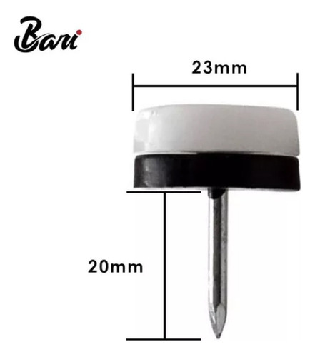 Deslizador Plastico Blanco Marca Bari