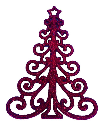 Decoración Adorno Arbol De Navidad Figura Arbol X 3 Unidades