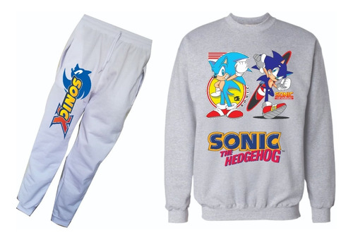 Conjuntos Sudadera + Buzo Sonic The Hedgehog Niños M1 Cr