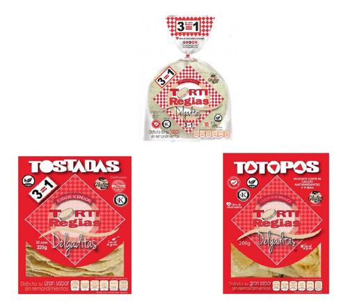 Tostadas Totopos Horneados Y Tortillas Delgaditas Maiz Pack