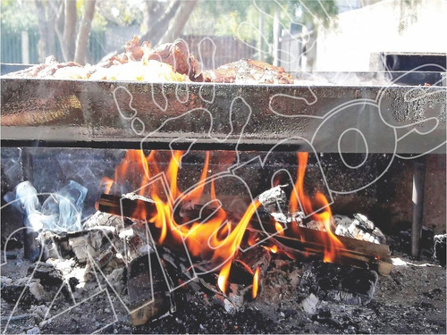 Imagen 4 de 10 de Plancha Chivitera 50x30 5 Mm Hamburguesas Parrilla Cocina