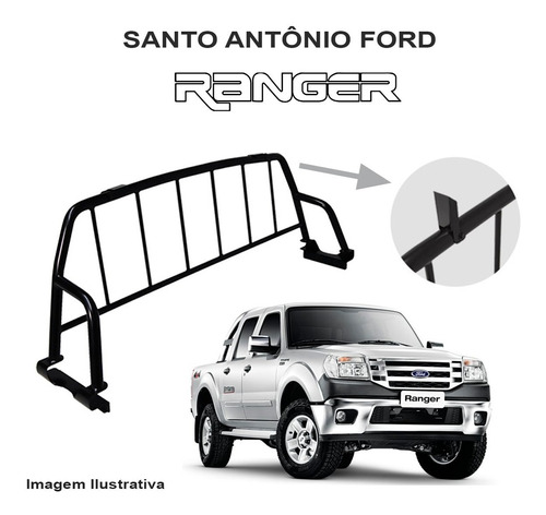 Santo Antônio Ford Ranger 2004  Grade Vidro Vigia Proteção