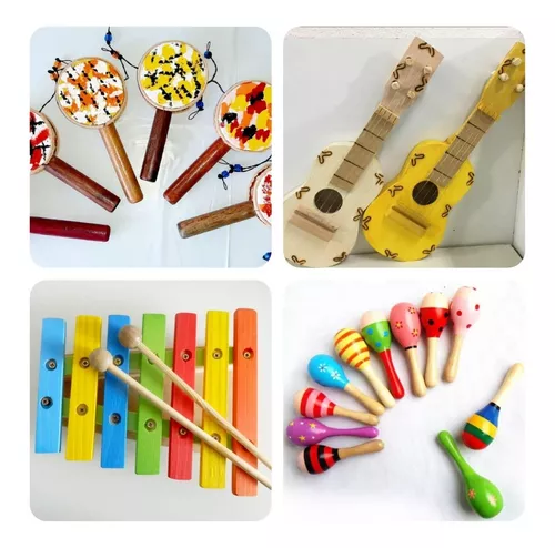 Kit De Instrumentos Musicais Infantis Montessori