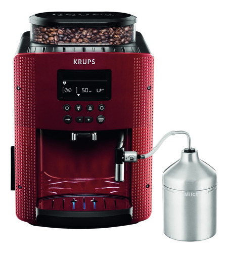 Cafetera Krups EA816 Pisa EA816570 super automática roja expreso 220V
