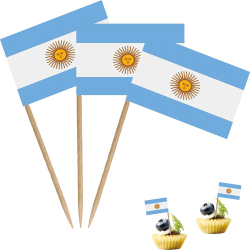 Bandera De Palillo De Dientes Argentino Nacional Argentino P