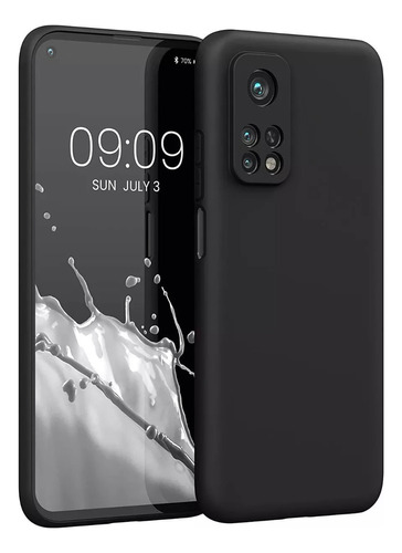 Carcasa Silicona Anthuellas Para Xiaomi Mi 10t Negro 1 Unidad Ct 