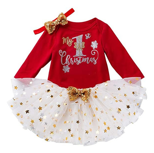  Vestido Mi Primera Navidad  Tutu Para Bebes