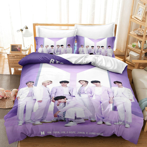 Funda De Edredón K-pop-bts Ropa De Cama De Tamaño Doble 1