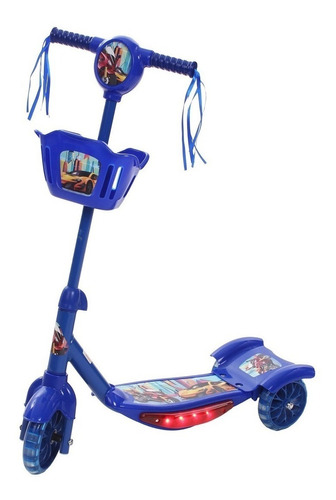 Patinete Super divertido  infantil Carros e motos  azul  para crianças