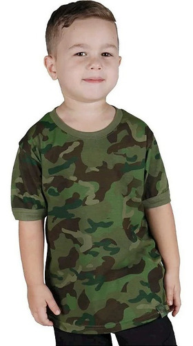 Camiseta Infantil Soldier Kids Camuflada Tropic / Bélica