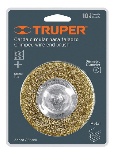 Cepillo Circular 100mm Acero 0.3mm-blister-truper Ca-4