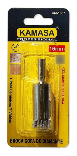 Imagen 2 de 3 de Broca Copa Diamantada 16mm Perfora Ceramicos Azulejos