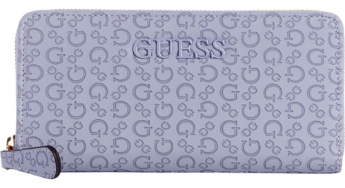 Cartera Guess Factory G9076599-haz Acabado de los herrajes Níquel Color Azul Correa de hombro Azul Diseño de la tela Lisa