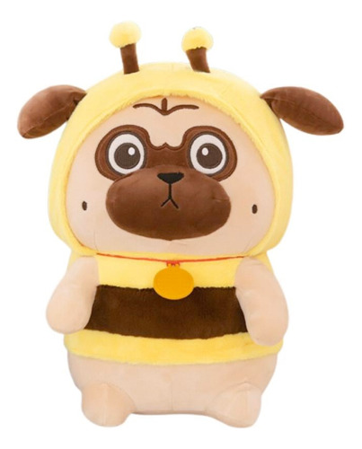 Peluche Perro Pug Disfraz Traje Abeja 50 Cm