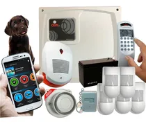 Comprar Kit Alarma Casa Celular+5 Sensor Pet+sirenas+control+bateria