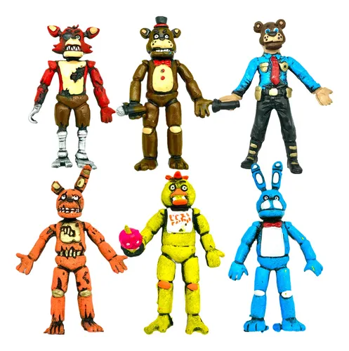 comprar Set De 6 Figuras De Five Nights At Freddy Chica Bonnie Fnaf