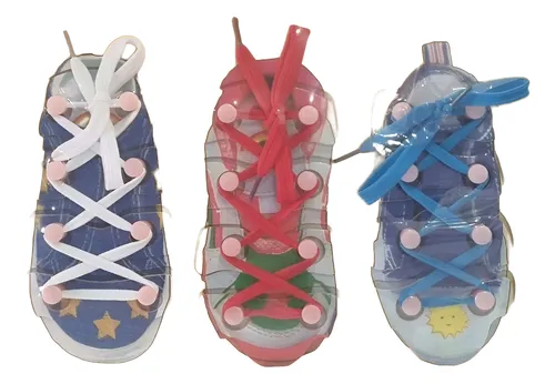 Juego Didáctico De Zapatos Para Encajar Y Enhebrar