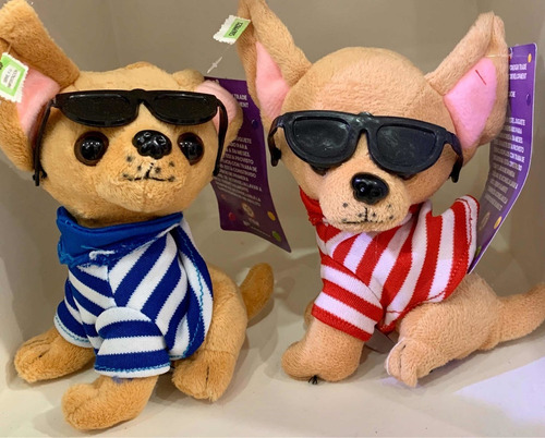Peluche Perro Chihuahua Cool Con Anteojos Moderno Fachero Ok