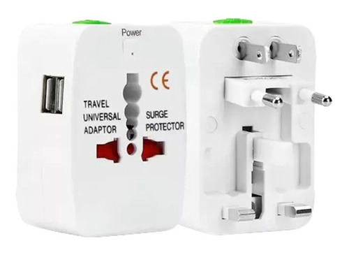 Cargador Adaptador Universal Viaje Usa Asia Europa Usb Febo