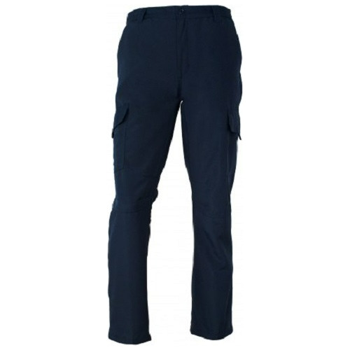 Pantalón Cargo Poplin Forro Polar Azul  