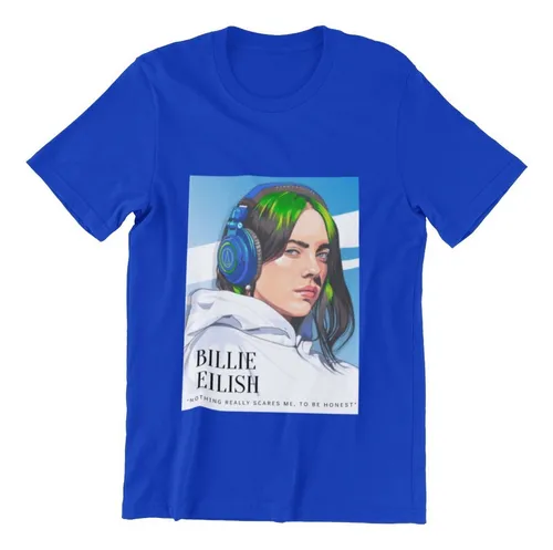 Polera Unisex Billie Eilish Cantante Scares Estampado Algodo